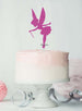 Fairy Birthday Cake Topper Glitter Card Hot Pink