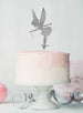 Fairy Birthday Cake Topper Glitter Card Silver