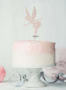 Fairy Birthday Cake Topper Glitter Card White