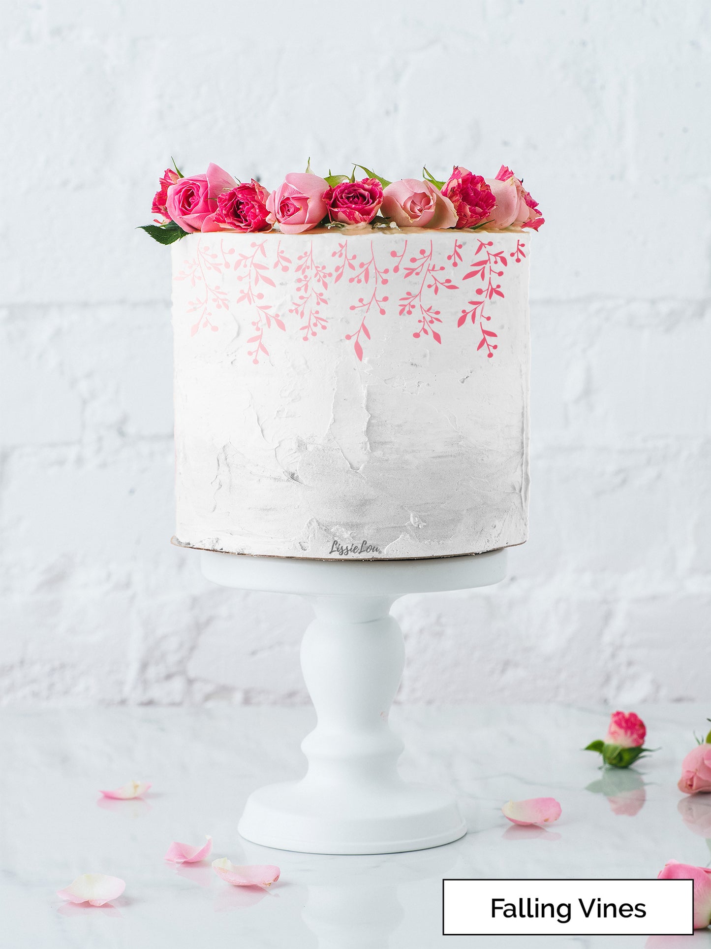 Falling Vines Cake Stencil - Border Design