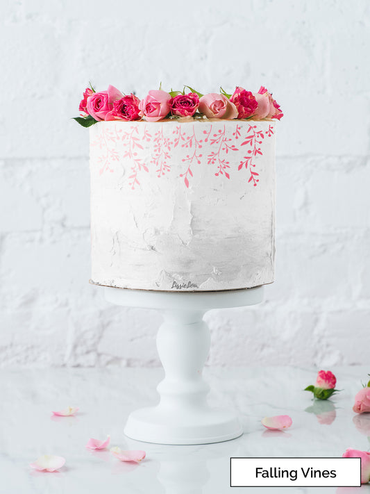 Falling Vines Cake Stencil - Border Design