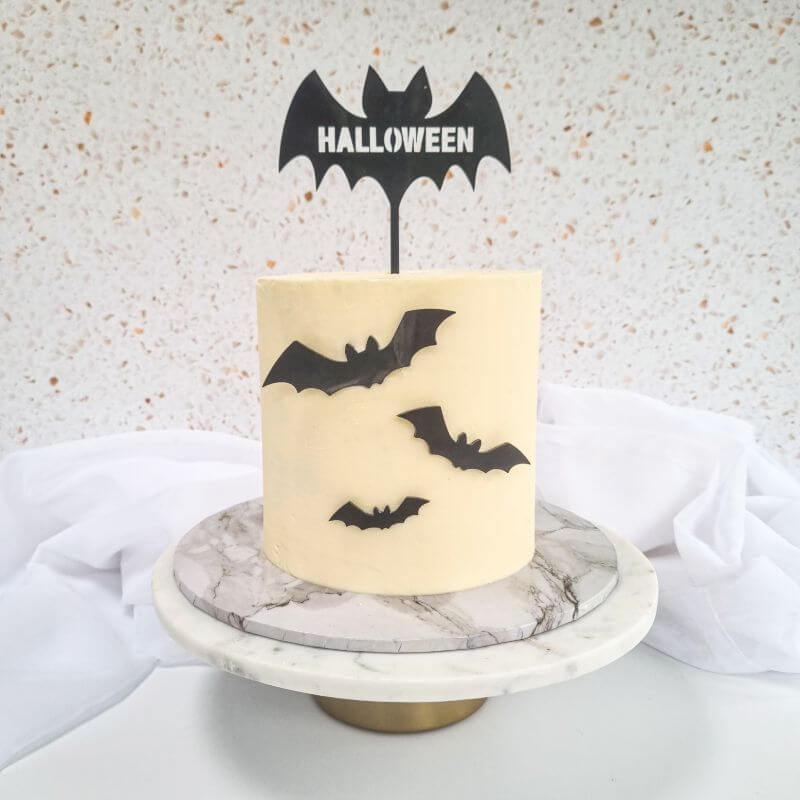 Bat Halloween Cake Motif Pack of 4 Premium 3mm Acrylic