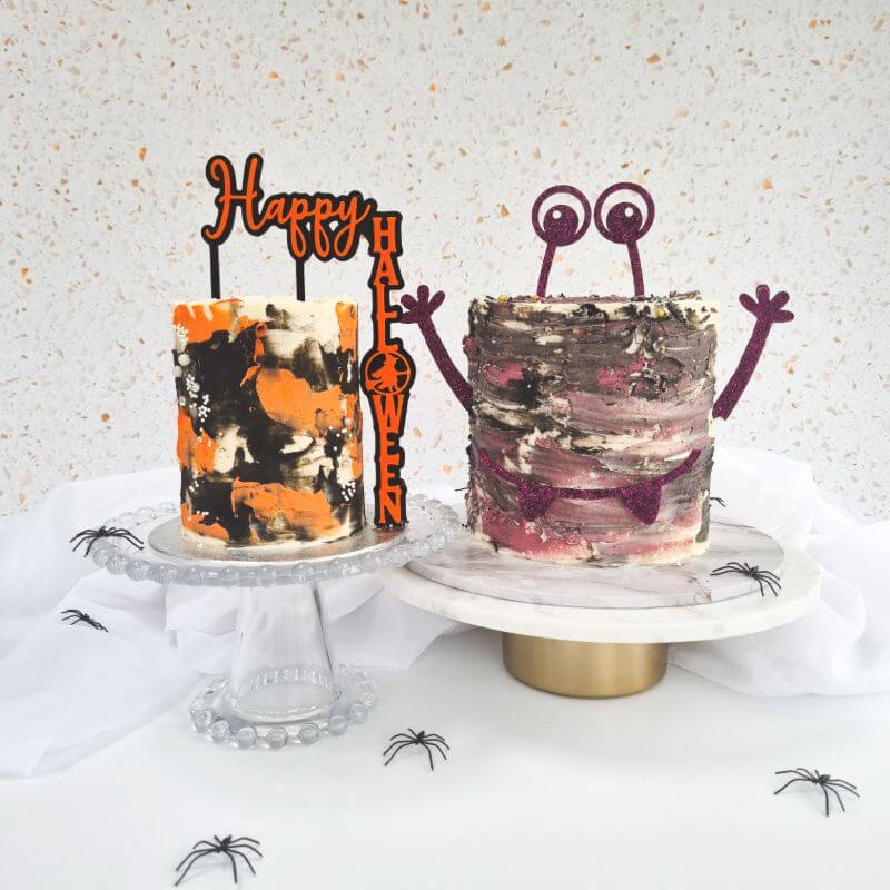 Monster Halloween Cake Kit Topper Set Premium 3mm Acrylic