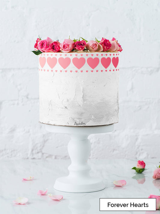 Forever Hearts Cake Stencil - Border Design