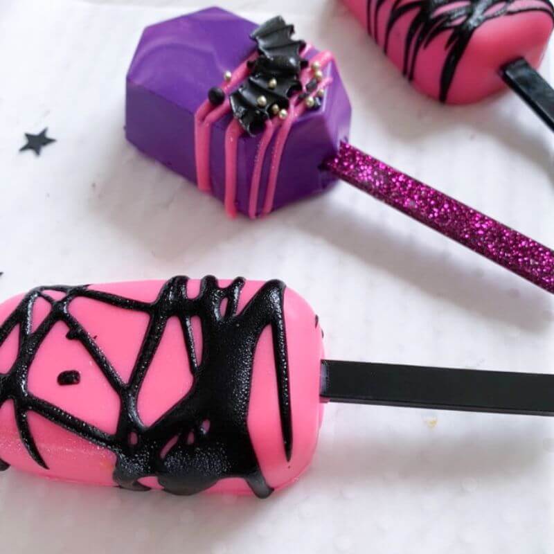 Black Acrylic Cakesicle Lollipop Sticks
