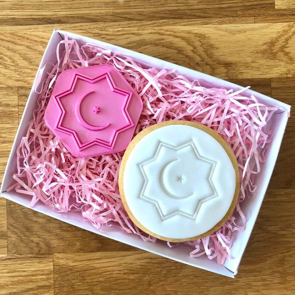 Geometric Moon And Star Cookie Stamp