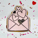 Envelope of Hearts Valentine's Cookie Cutter and Embosser