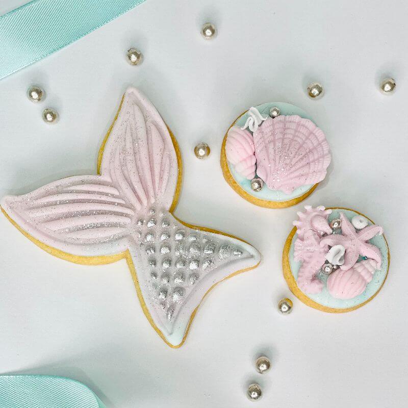 Mermaid Tail Under The Sea Cookie Cutter and Stamp