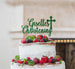Bespoke Name Christening Pretty Font Cake Topper Green