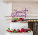 Bespoke Name Christening Pretty Font Cake Topper Light Purple