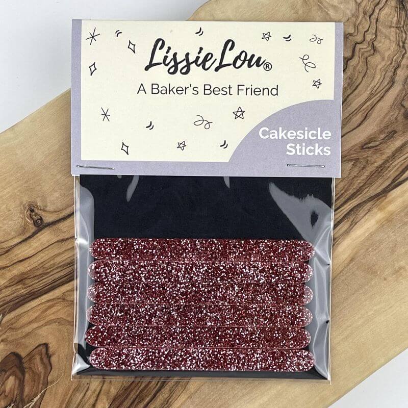 Glitter Pink Acrylic Cakesicle Lollipop Sticks