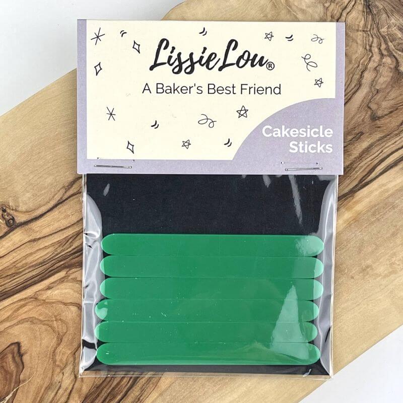 Green Acrylic Cakesicle Lollipop Sticks