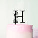 Wedding Floral Initial Letter H Style Cake Topper