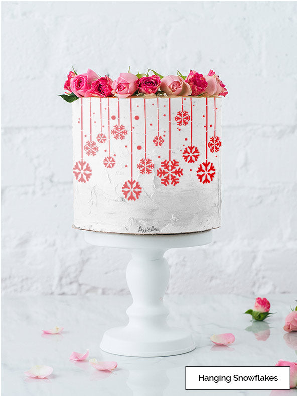Hanging Snowflake Cake Stencil - Full Size Design