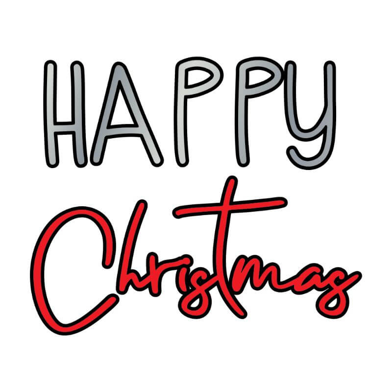 Happy Christmas Cookie Cutter