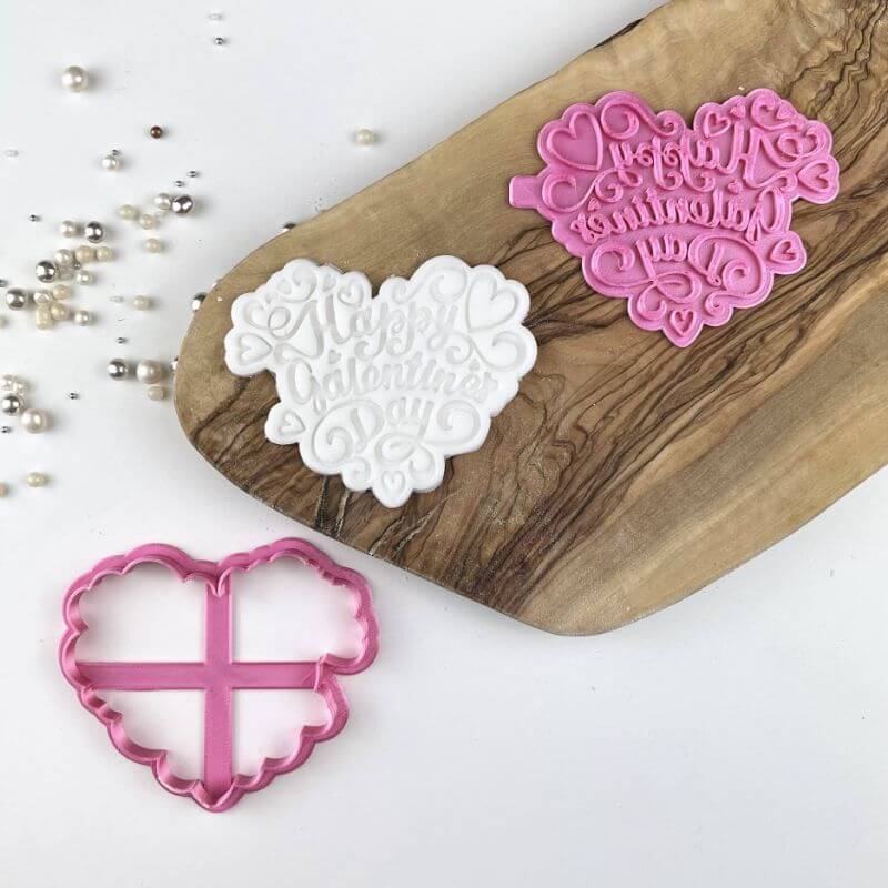 Happy Galentine's Day Valentine's Cookie Cutter and Stamp