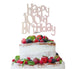 Happy 100th Birthday Cake Topper Glitter Card White