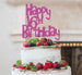 Happy 16th Birthday Cake Topper Glitter Card Glitter Hot Pink