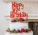 Happy 16th Birthday Cake Topper Glitter Card Glitter Red