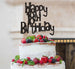 Happy 18th Birthday Cake Topper Glitter Card Black