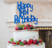 Happy 18th Birthday Cake Topper Glitter Card Dark Blue