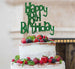 Happy 18th Birthday Cake Topper Glitter Card Green