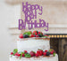 Happy 18th Birthday Cake Topper Glitter Card Light Purple