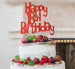 Happy 18th Birthday Cake Topper Glitter Card Red