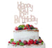 Happy 18th Birthday Cake Topper Glitter Card White