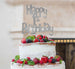 Happy 1st Birthday Cake Topper Glitter Card Silver