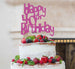 Happy 40th Birthday Cake Topper Glitter Card Hot Pink