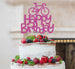 Happy Birthday Bicycle Cake Topper Glitter Card Hot Pink
