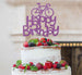 Happy Birthday Bicycle Cake Topper Glitter Card Light Purple