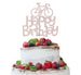 Happy Birthday Bicycle Cake Topper Glitter Card White