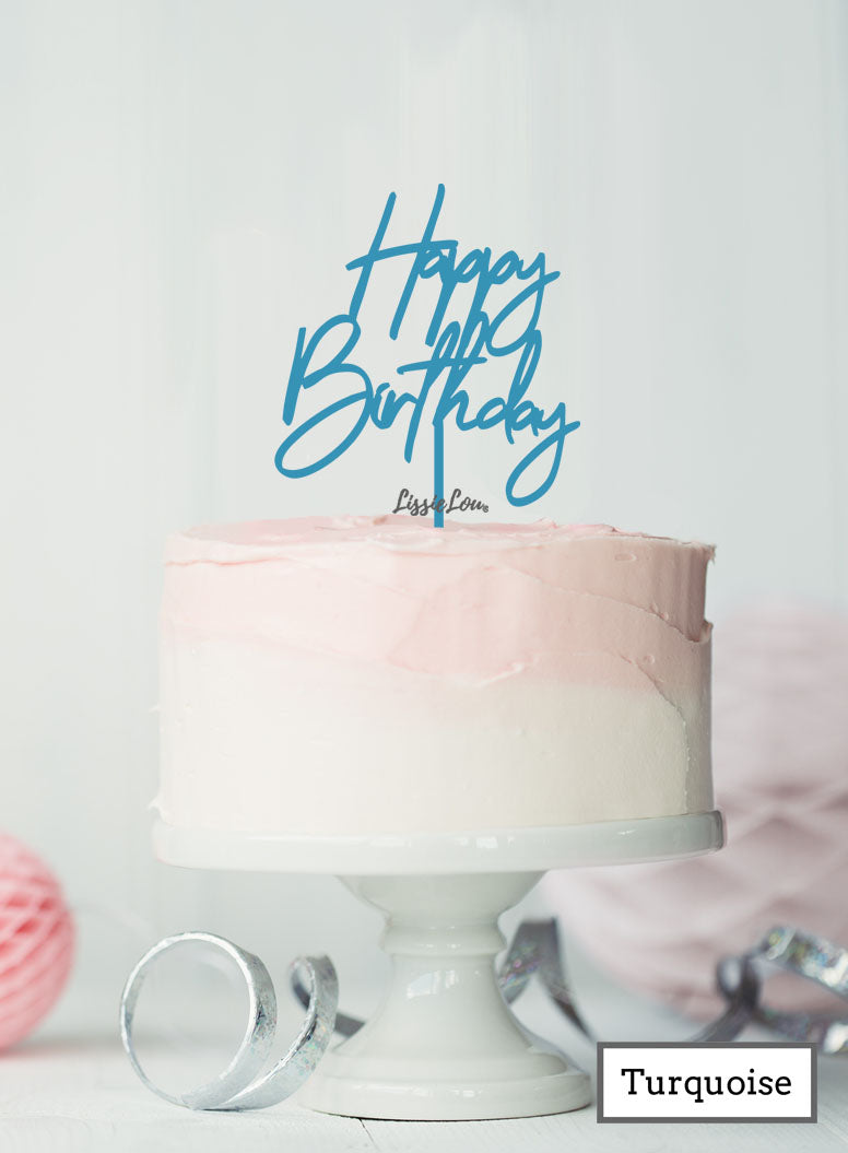 Happy Birthday Floaty Cake Topper Premium 3mm Acrylic