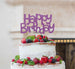 Happy Birthday Fun Cake Topper Glitter Card Light Purple