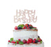 Happy Birthday Fun Cake Topper Glitter Card White