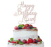Happy Birthday Mum Cake Topper Glitter Card White