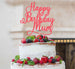 Happy Birthday Mum Cake Topper Glitter Card Light Pink