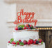 Happy Birthday Pretty Cake Topper Glitter Card Red