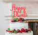 Happy Diwali Cake Topper Glitter Card Light Pink