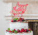 Happy Mother's Day Cake Topper Glitter Card Light Pink
