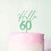 Hello 60 Frosted Green Cake Topper