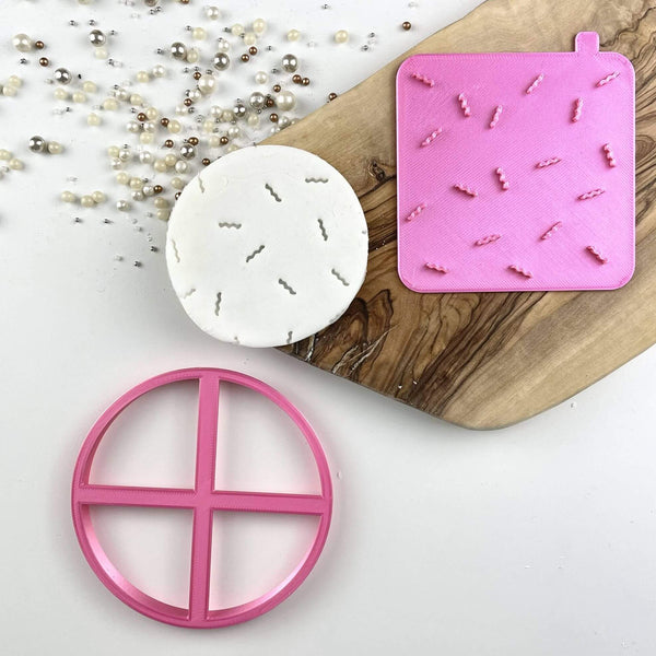 Birthday Confetti Texture Tile Cookie Cutter and Stamp
