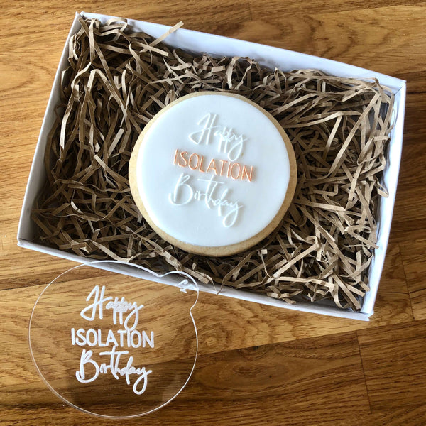 Happy Isolation Birthday Cookie Embosser