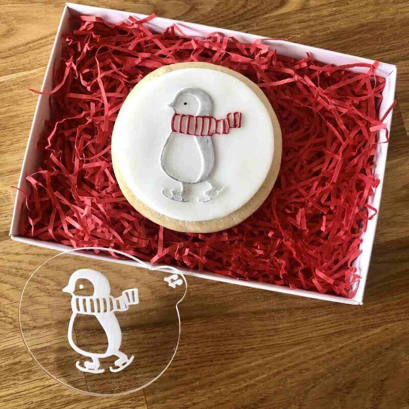 Christmas Penguin Cookie Embosser