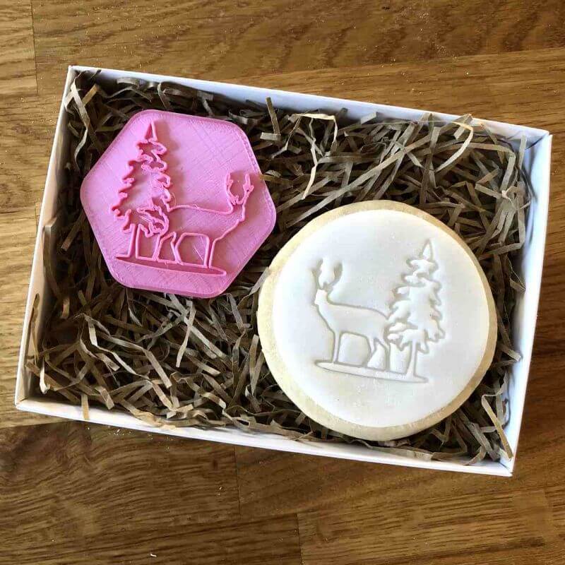 Winter Scene Cookie Stamp
