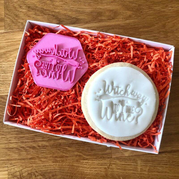 Witch Way to the Wine Cookie Stamp
