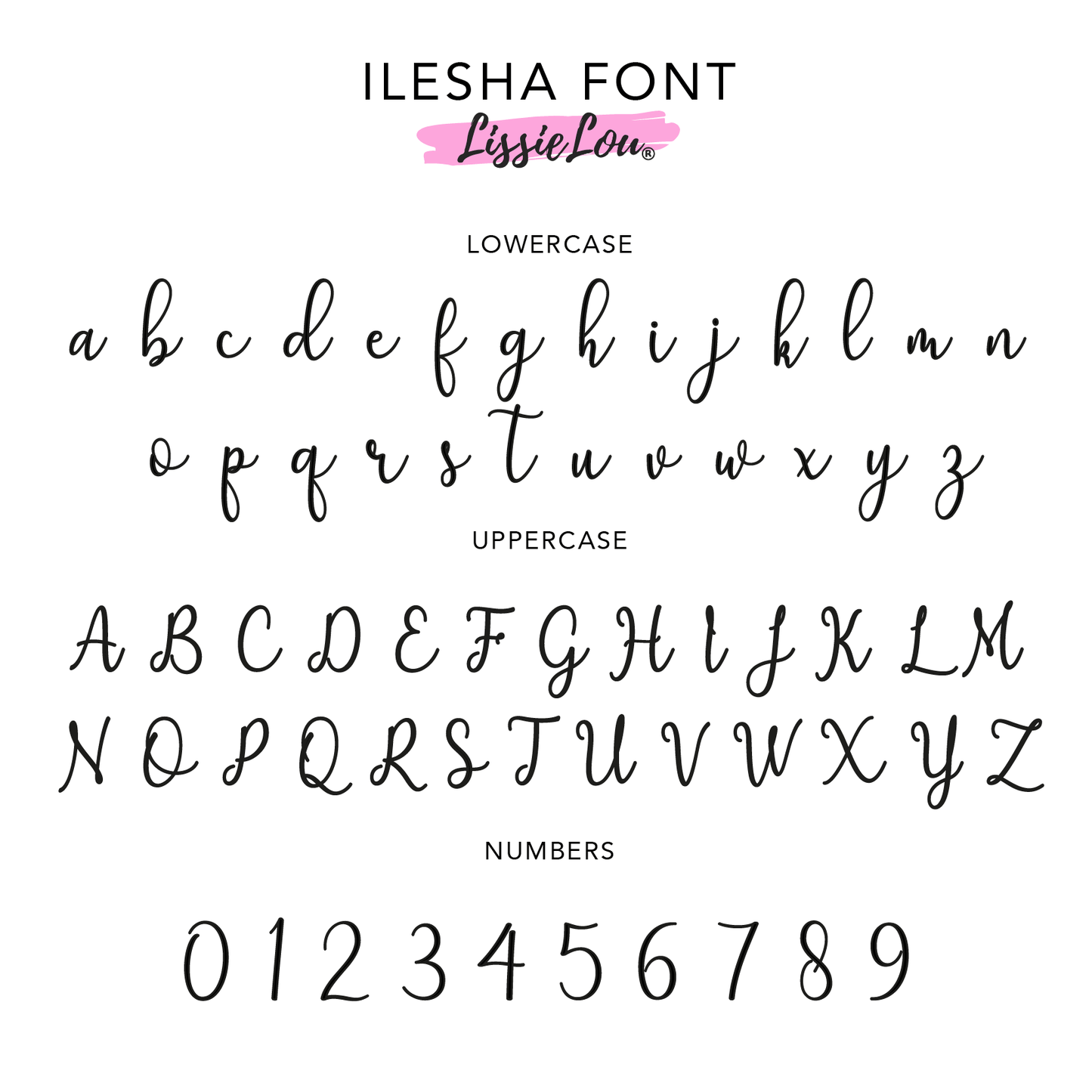 Ilesha Font Custom Cake Topper or Cake Motif Premium 3mm Acrylic or Birch Wood
