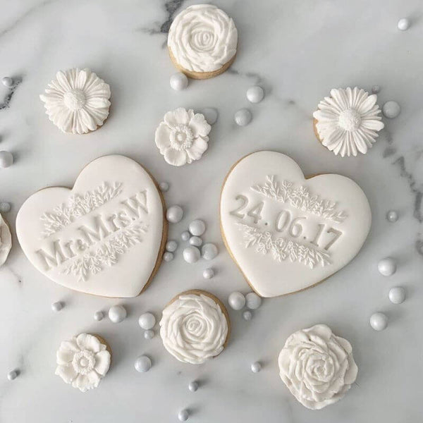 Floral Banner Cookie Embosser LissieLou